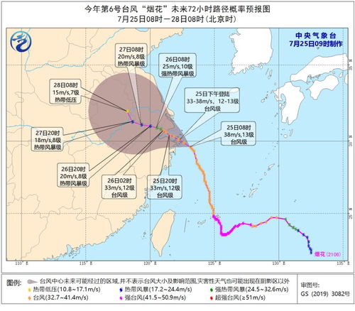 台风烟花实时路径，大自然的狂怒与人类的应对