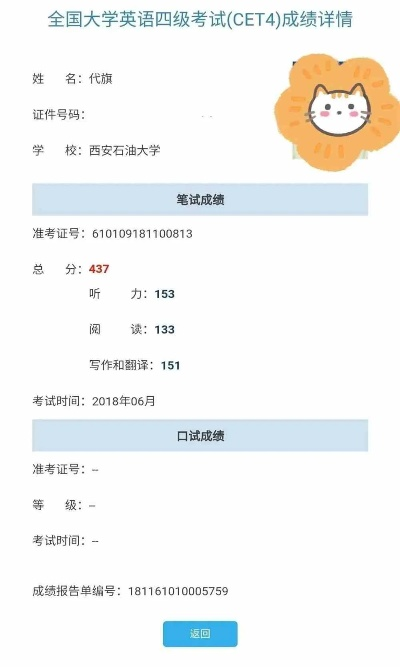 四级考试成绩，成长与挑战的见证
