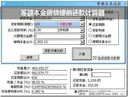 房贷提前还款计算器，助力财务决策的有力工具